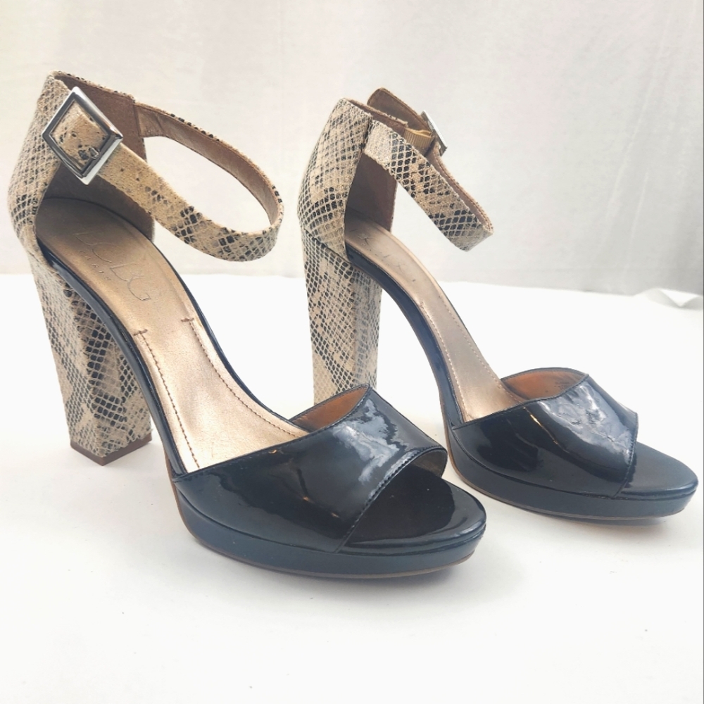 BCBG Paris Snakeskin print Heel sandals